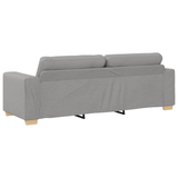 Ensemble de Canapés avec coussin avec oreiller Gris tissu