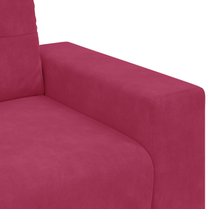 Ensemble de Canapés 3 pcs Bordeaux 221 x 78 x 80 cm Velours
