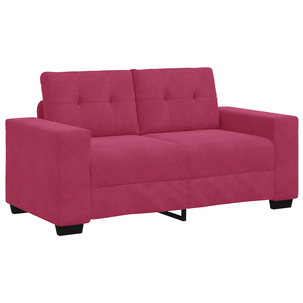 Ensemble de Canapés 3 pcs Bordeaux 221 x 78 x 80 cm Velours