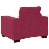Ensemble de Canapés 3 pcs Bordeaux 221 x 78 x 80 cm Velours