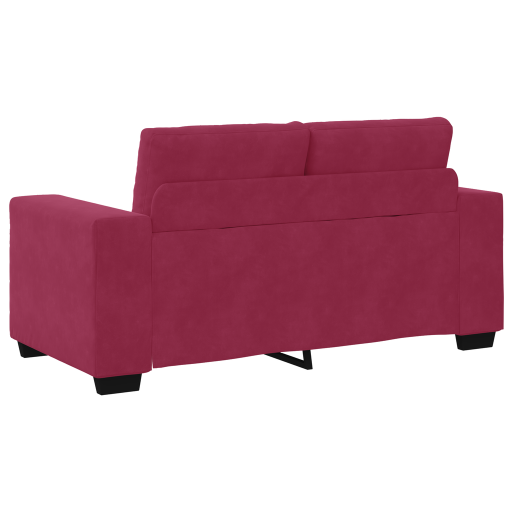 Ensemble de Canapés 3 pcs Bordeaux 221 x 78 x 80 cm Velours