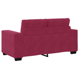 Ensemble de Canapés 3 pcs Bordeaux 221 x 78 x 80 cm Velours