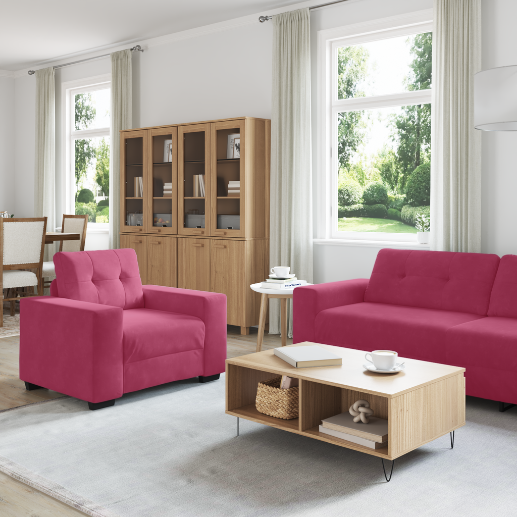 Ensemble de Canapés 3 pcs Bordeaux 221 x 78 x 80 cm Velours