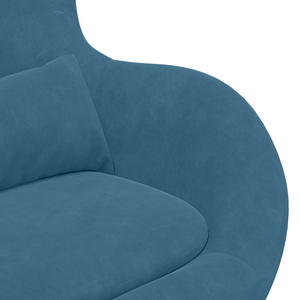 Fauteuil œuf Bleu 63 x 73 x 90 cm Velours