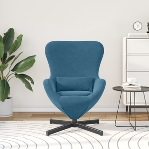 Fauteuil œuf Bleu 63 x 73 x 90 cm Velours