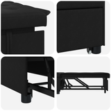 Canapé-Lit avec coussin Noir 67 x 194 x 82 cm Contreplaqué