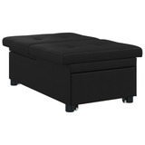 Canapé-Lit avec coussin Noir 67 x 194 x 82 cm Contreplaqué