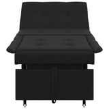 Canapé-Lit avec coussin Noir 67 x 194 x 82 cm Contreplaqué