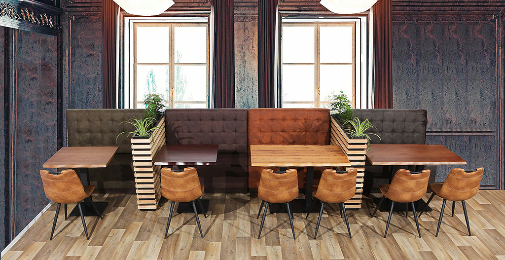 Banquette De Café Napoli Vintage Brun